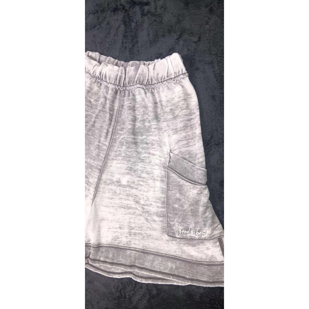 Intimately Free People Burnout Pull On Shorts XS Gray Wash Distressed Lagenlook - Picture 4 of 11